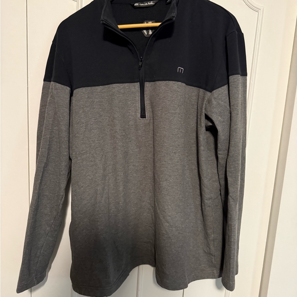 Travis Mathew Charcoal Quarter-Zip Pullover